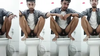 Asian heavy push on toilet