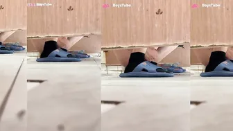 Chinese college student wanks in dorm toilet 12