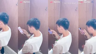 Chinese college student wanks in dorm toilet 14