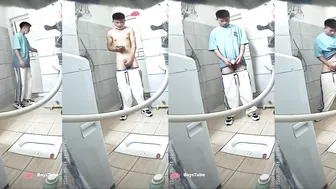 Chinese college student caught wanking in dorm toilet