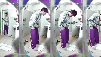Chinese college student caught wanking in dorm toilet 2