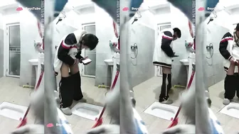 Chinese college student caught wanking in dorm toilet 3