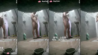 Chinese college student caught wanking in dorm toilet 11