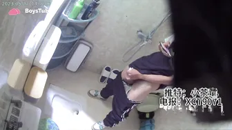 Chinese college student caught wanking in dorm toilet 14