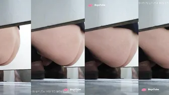 Chinese squat toilet shitting 5