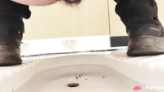 Chinese squat toilet shitting 23