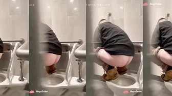 Spy shitting in toilet