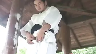 Japanese men piss outdoor