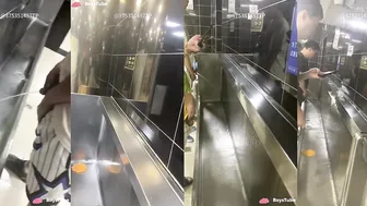Caught pissing in toilet 3