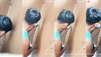 Chinese college student caught wanking in dorm toilet 45