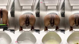 Spying a black dude shitting in restroom