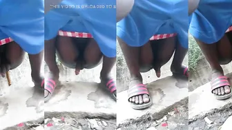 African boy shitting