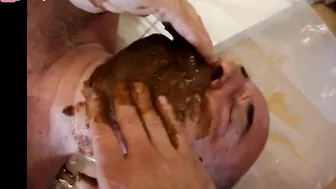 Shitting into the pig's mouth