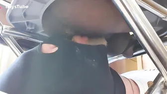 Black master feeding the pig