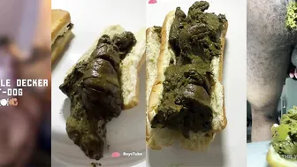 Muscle hunk african making a shit-dog