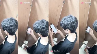 Chinese college student caught wanking in dorm toiletChinese college student caught w