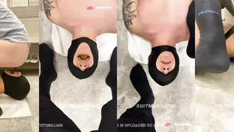 Suit man shits to his slave