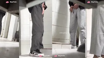 College student caught pissing 3