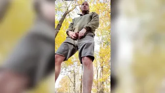 Pissing in the woods