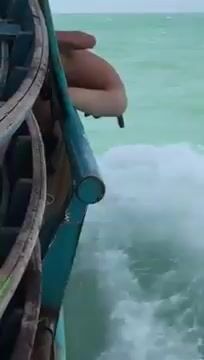 Pooping on sea