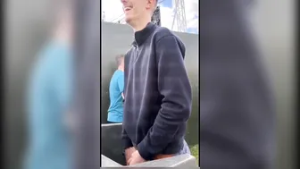 Spy Uncut Dicks Take A Piss At A Festival