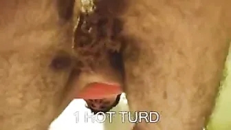 Hairy Guy Pushes Out a MASSIVE Turd