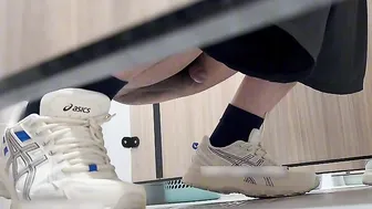Chinese athlete students squat shit 4