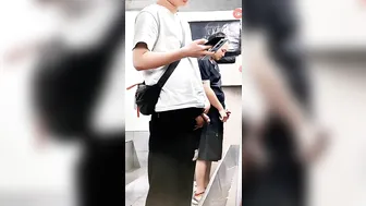 A male is pissing in the toilet. 16