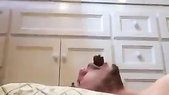 Guy gets turds in mouth