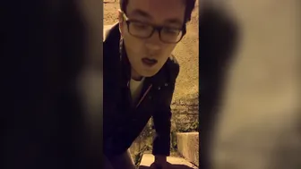 Pissing, shitting, & cumming outside in the night