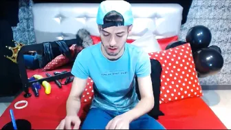 Young Man Pissing and Shitting in a Bowl