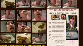 christian goni exposed faggot shiteater ruin loser humiliated scat
