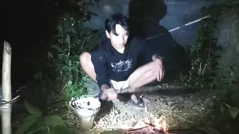 Night Fishing for Catfish & Grilling It Over Bamboo by a Mystical River