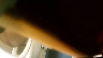 Spying on a man taking a shit at a train station bathroom